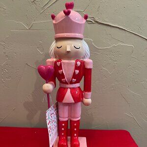 NWT Love and Cupcakes Hearts Soldier Nutcracker Valentine's Day Decor 12" H